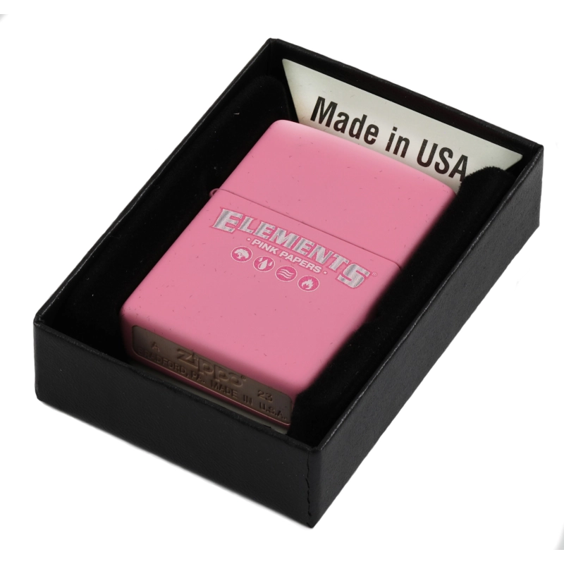 Lighters | Elements Zippo Pink with Logo