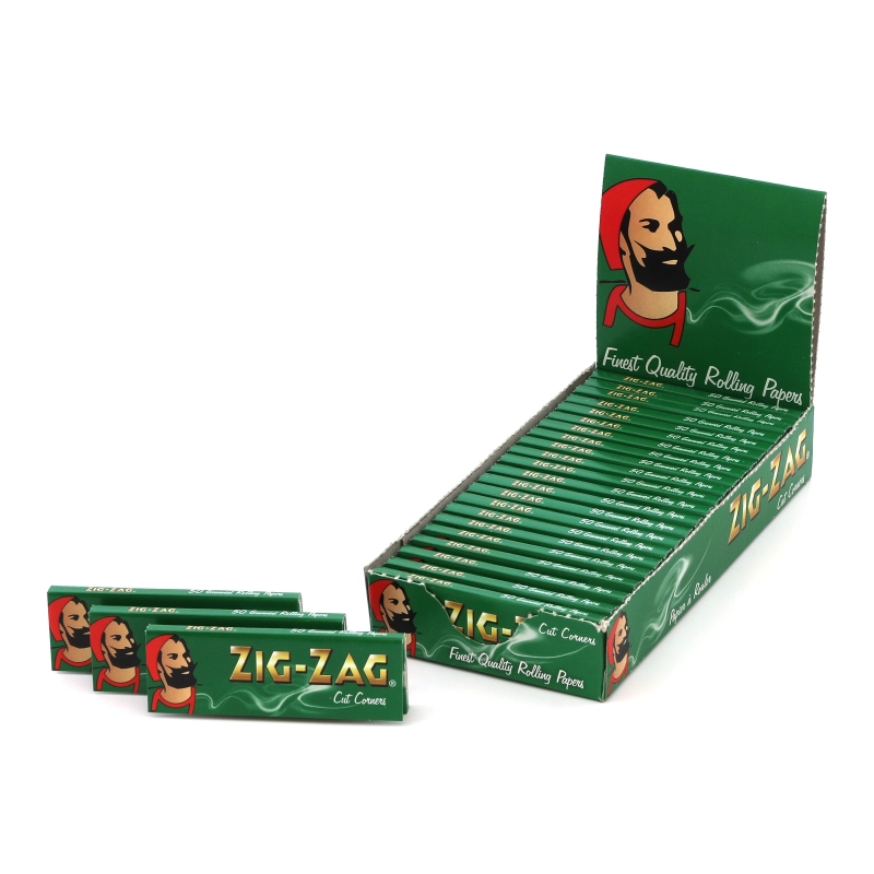 Zig Zag Rolling papers | Zig Zag Green Cut Corners x 25