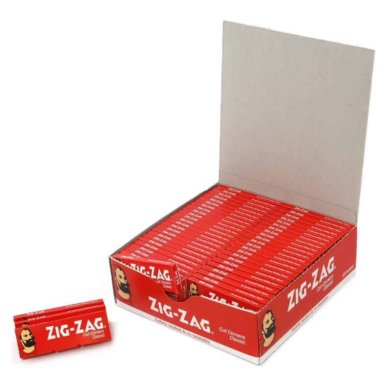 Zig Zag Red Cut Corners 100 booklets x 60 leaves