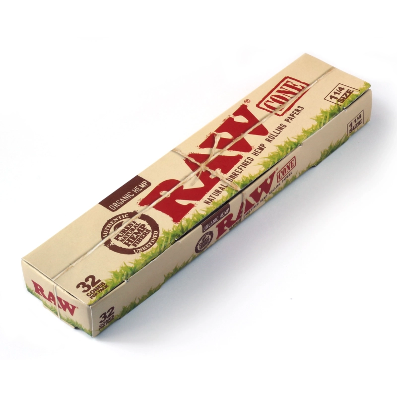 Cones | RAW Organic Prerolled Cones size 1 1/4 - Box/32