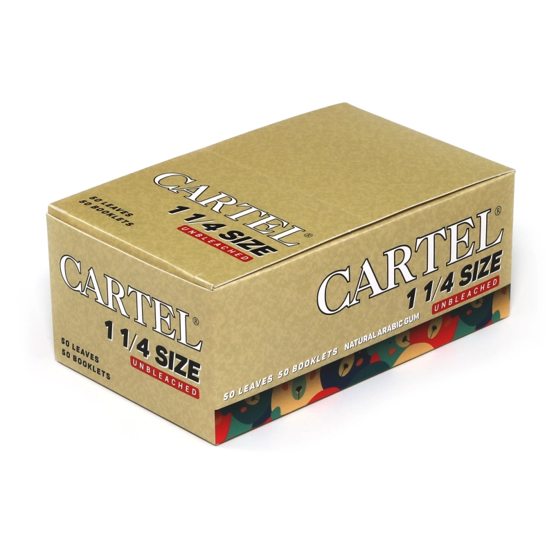 Cartel Rolling papers | Cartel size 1 1/4 Unbleached - BOX/50, 14 gsm