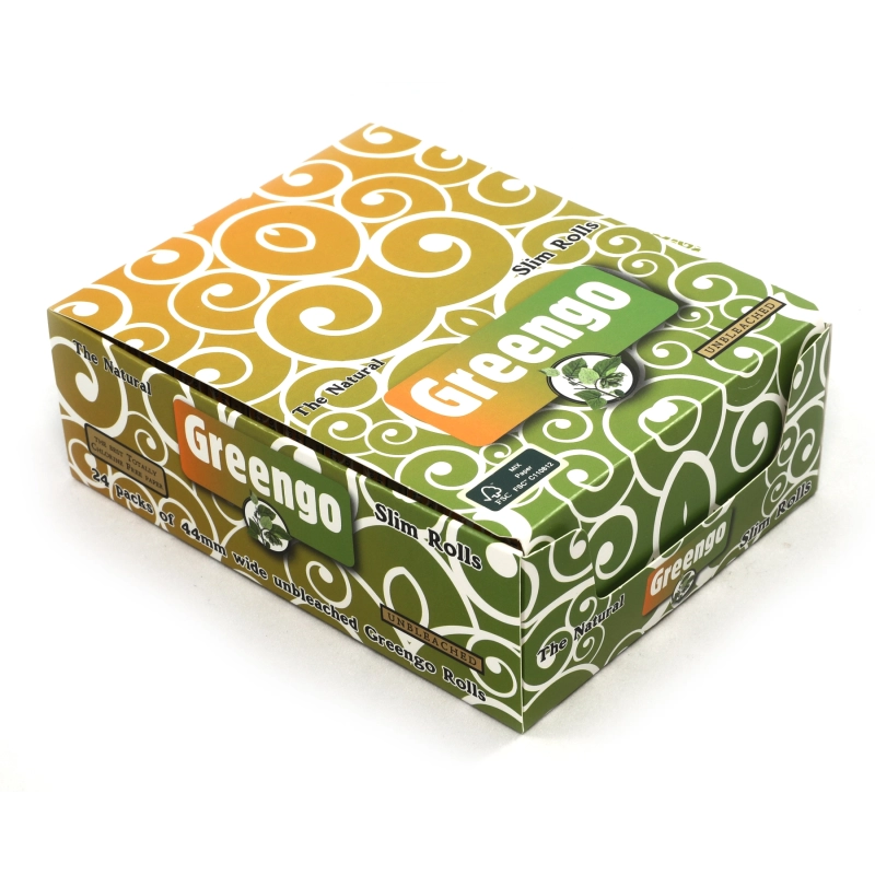 Greengo Rolling papers | Greengo Unbleached Slim Rolls 44mm x 24