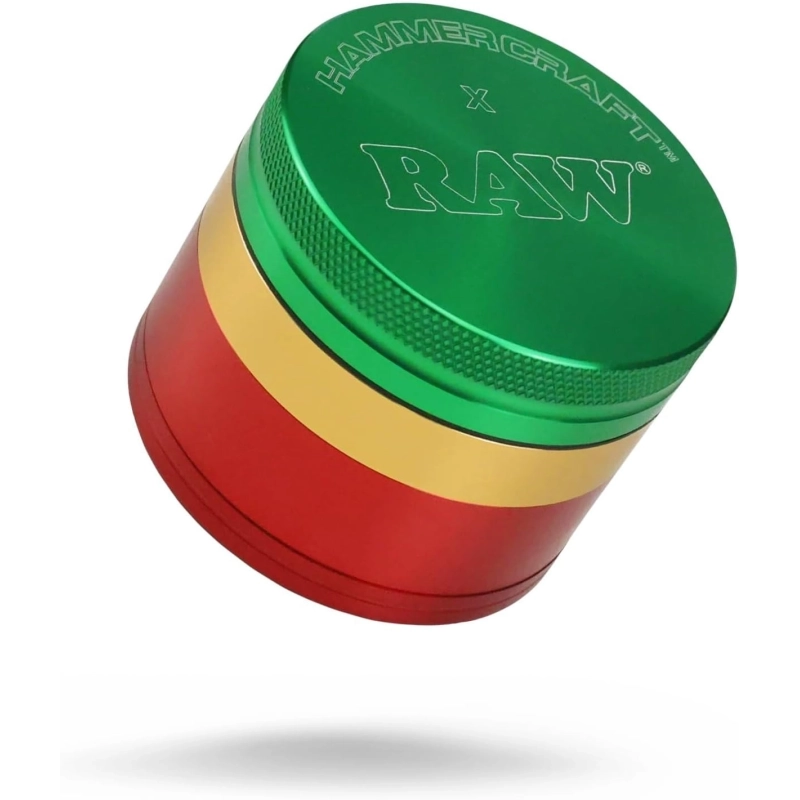 Hammercraft x RAW Aluminium Grinder 4 PT - Rasta M